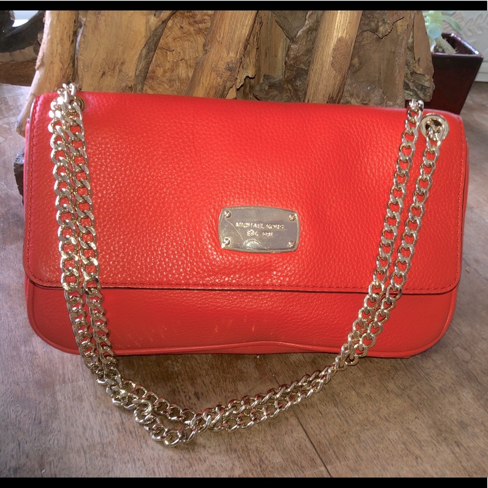 Michael Kors Small Leather Chain Shoulder Flap Bag
